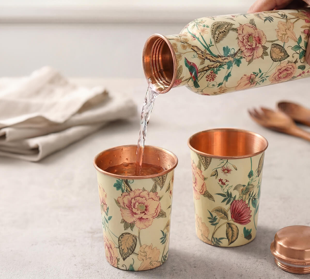 India Circus by Krsnaa Mehta Rustic Realm Copper Combo Set