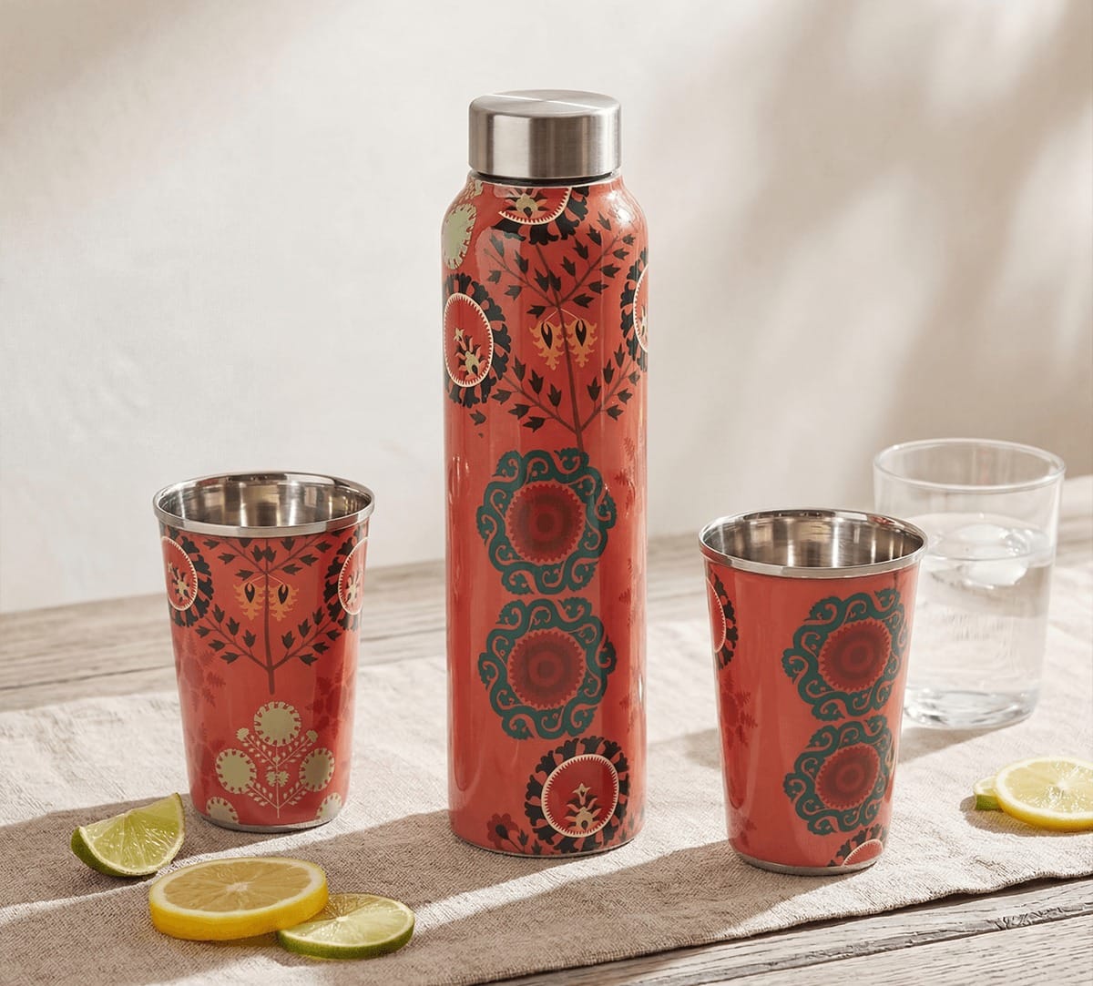 India Circus by Krsnaa Mehta Raceme Rosettes Steel Combo Set