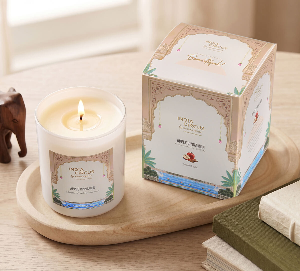 India Circus by Krsnaa Mehta Cinnamon Apple Jar Candle