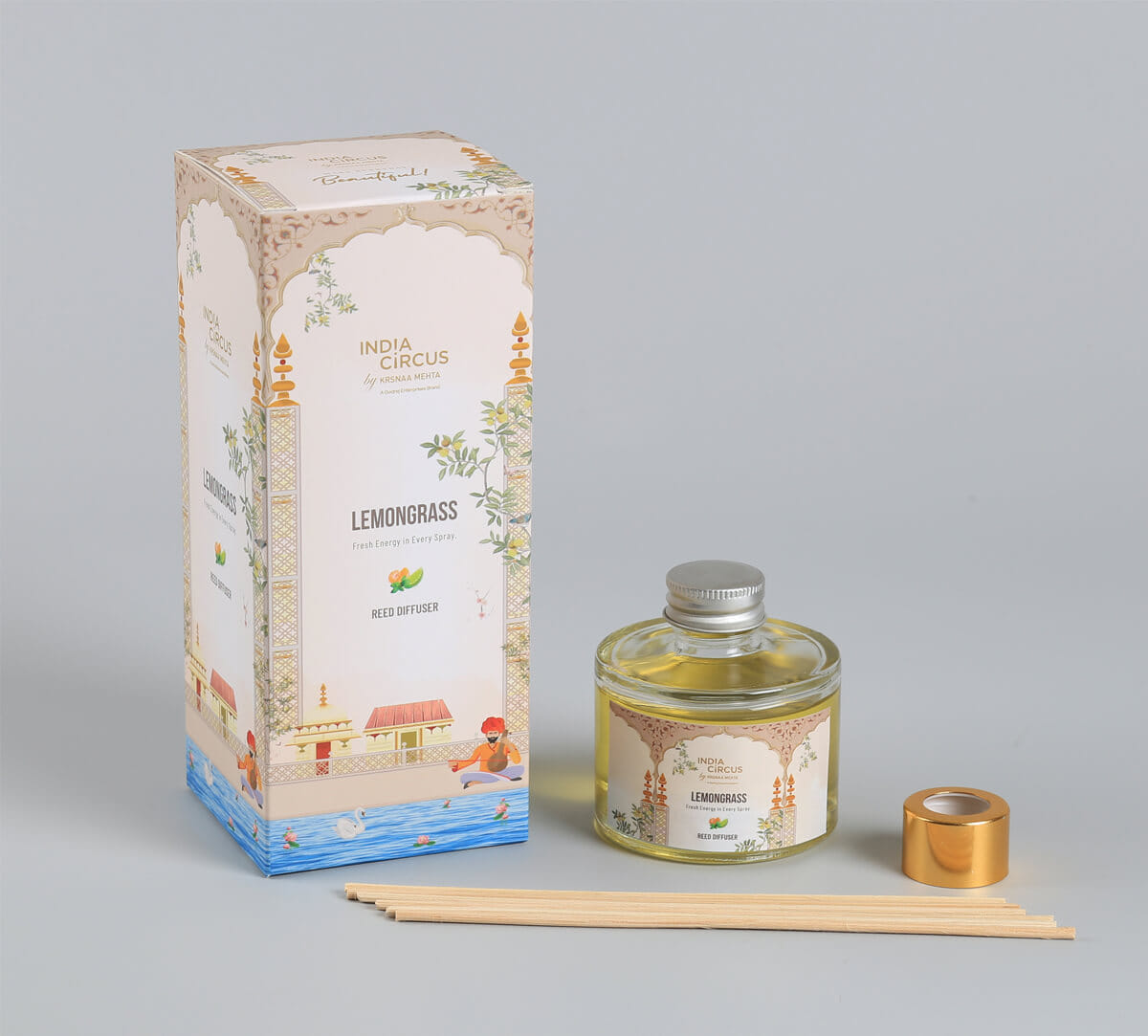 India Circus by Krsnaa Mehta Malabar Reed Diffuser Set