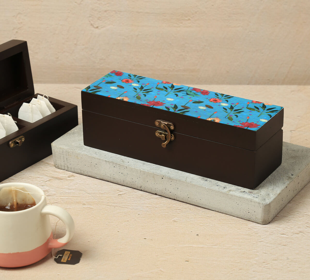 India Circus by Krsnaa Mehta Blossomy Mosaic Tea Bag Orgainser