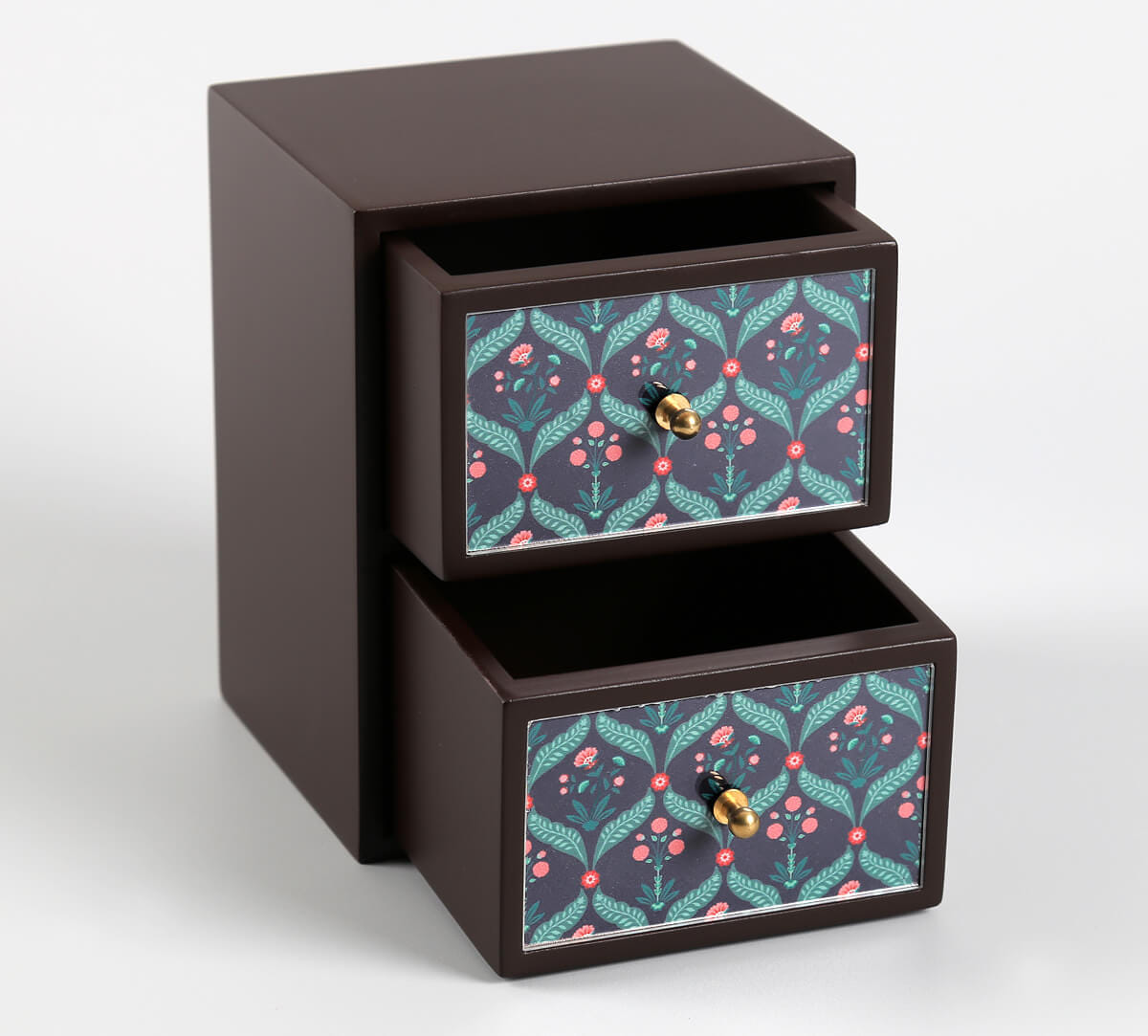 India Circus by Krsnaa Mehta Iron Blooming Dahlia Small Chest of Drawer