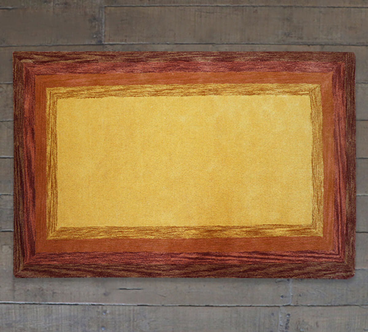 India Circus by Krsnaa Mehta Warm Repeating Rectangles 4ft x 6ft Rug