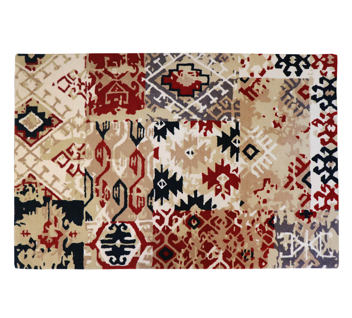 India Circus by Krsnaa Mehta Beige Colored 4ft x 6ft Rug