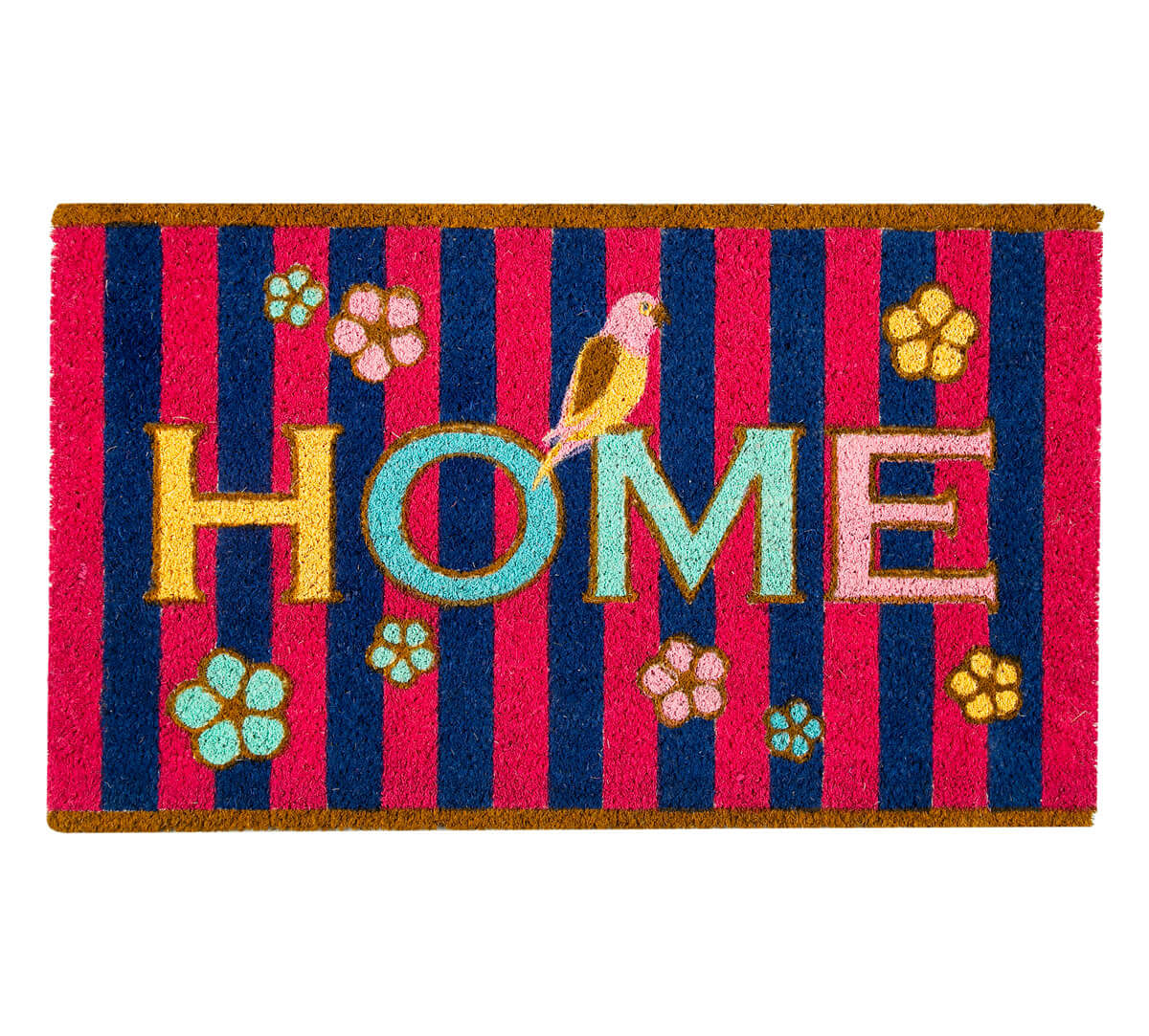 India Circus by Krsnaa Mehta Striped Florals Doormat