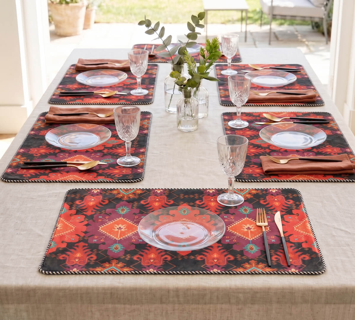 India Circus by Krsnaa Mehta Verdure Trails Micro Velvet Table Mat