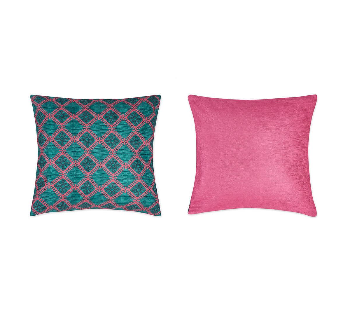 India Circus by Krsnaa Mehta Checkerboard Charm Cushion Cover Set of 5