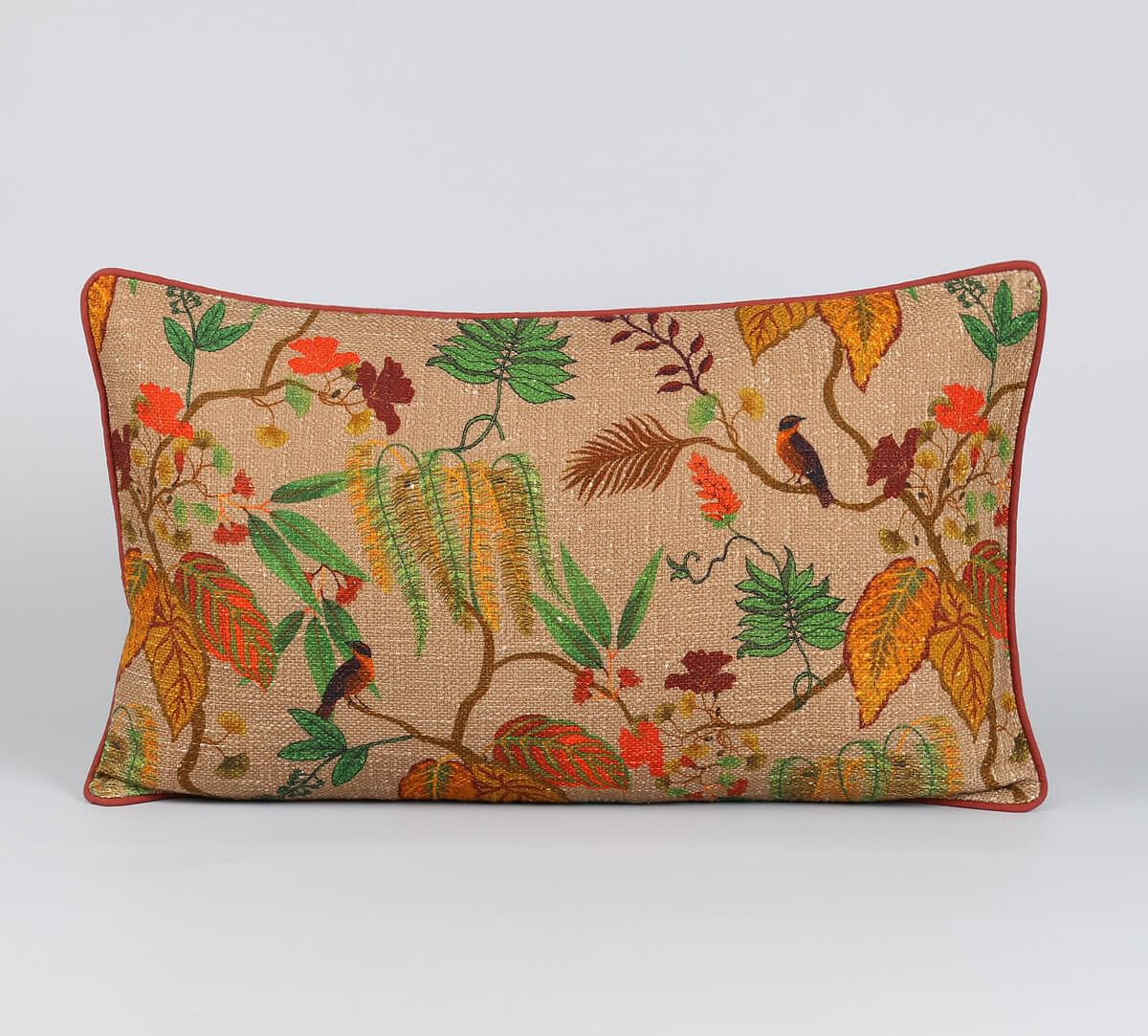 India Circus by Krsnaa Mehta Fronds and Florets 14 x 24 Cotton Club Cushion Cover Set of 2