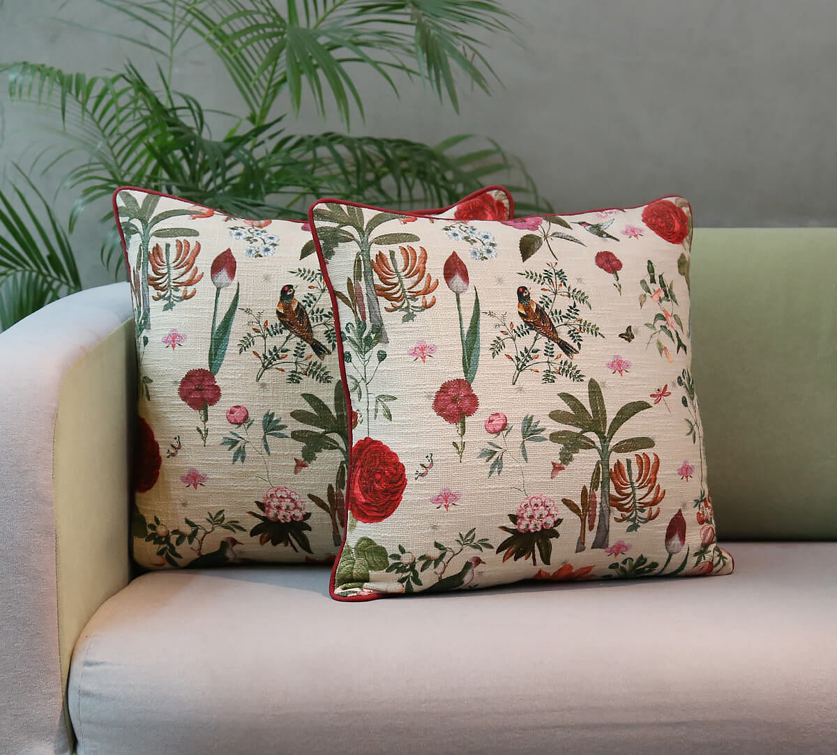 India Circus By Krsnaa Mehta Petal and Plume Cushion Cover Set of 2