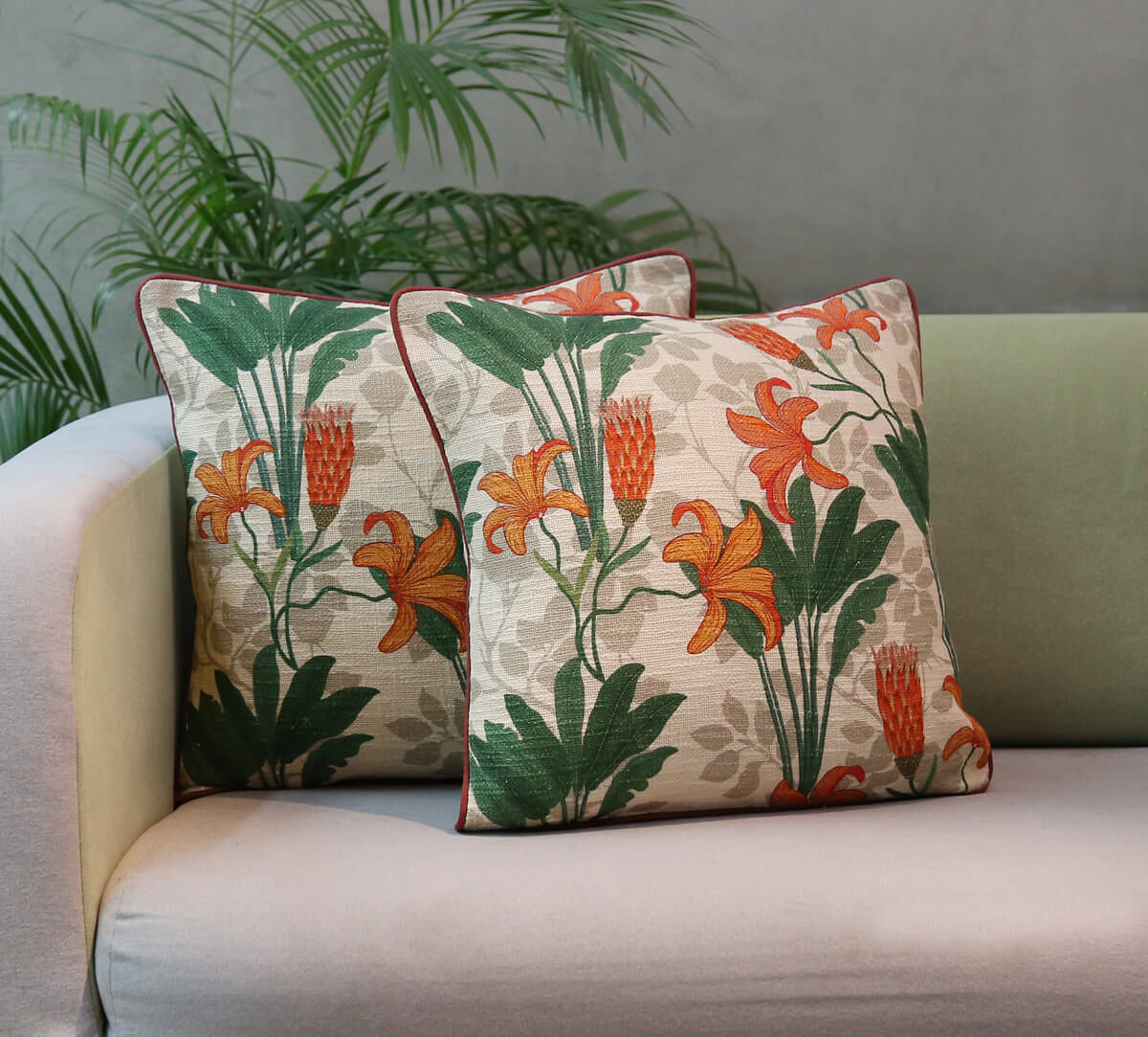 India Circus By Krsnaa Mehta Liliums Love Cushion Cover Set of 2