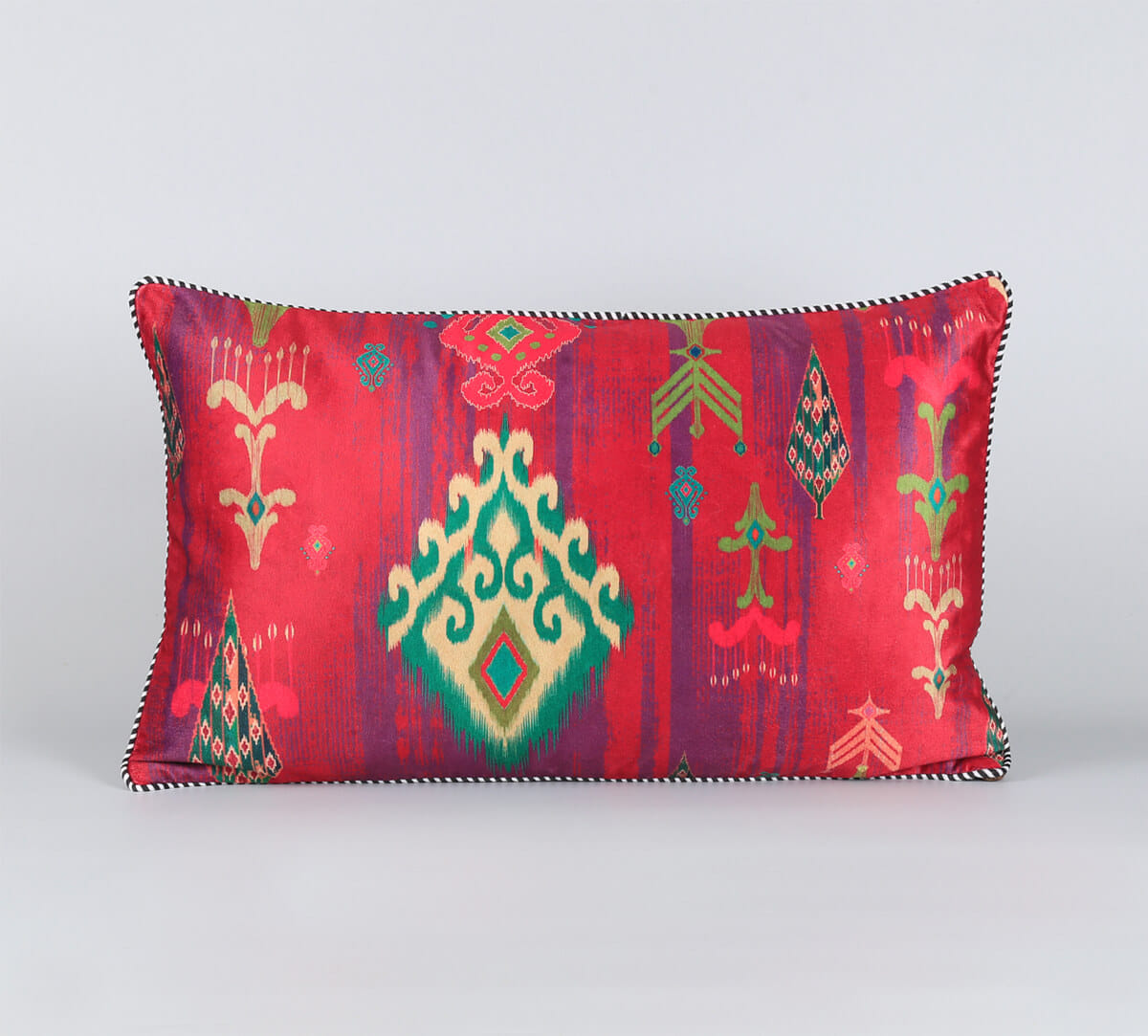 India Circus by Krsnaa Mehta Floral Falls Micro Velvet Cushion Cover