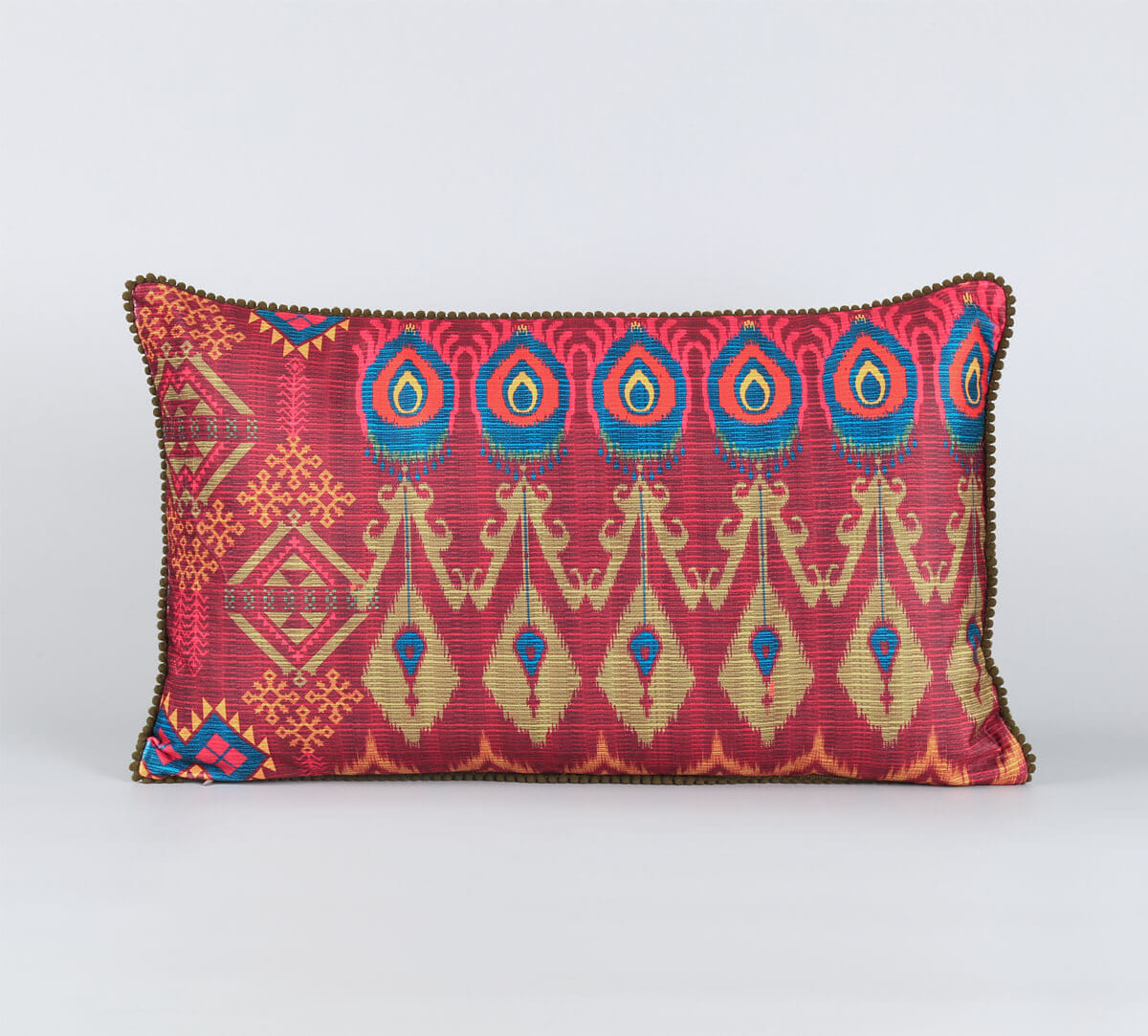 India Circus by Krsnaa Mehta Blooming Botanica Micro Velvet Cushion Cover