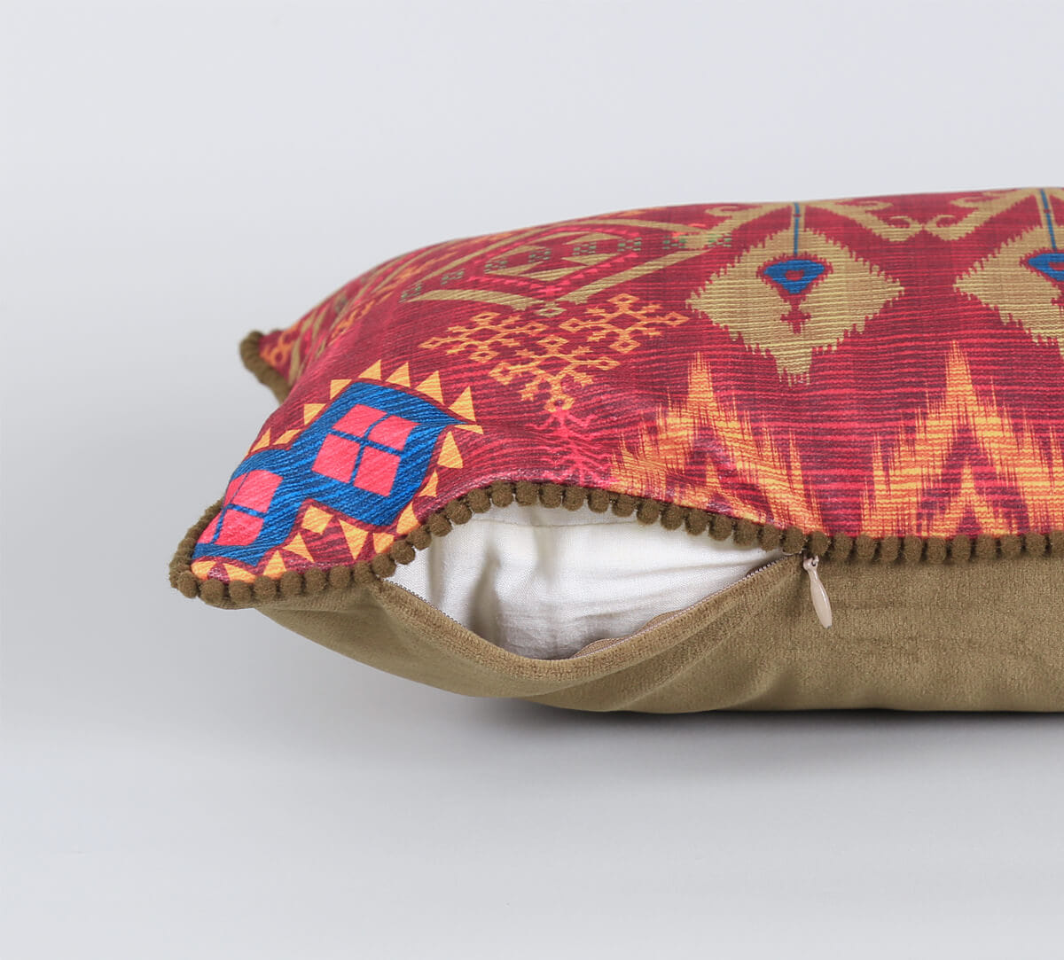India Circus by Krsnaa Mehta Blooming Botanica Micro Velvet Cushion Cover