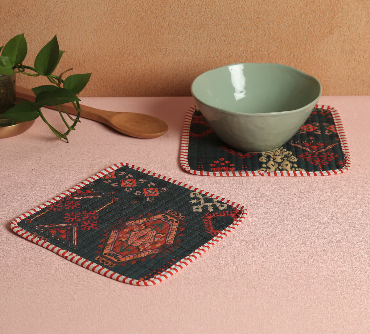 India Circus by Krsnaa Mehta Enchanting Mirage Quilted Pot Holder Set of 2