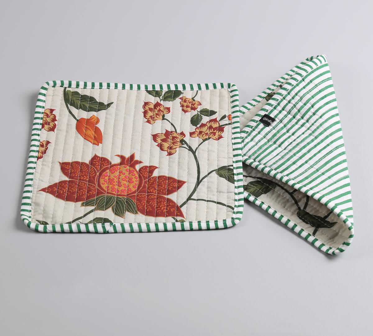 India Circus by Krsnaa Mehta Blushed Orchard Quilted Pot Holder Set of 2
