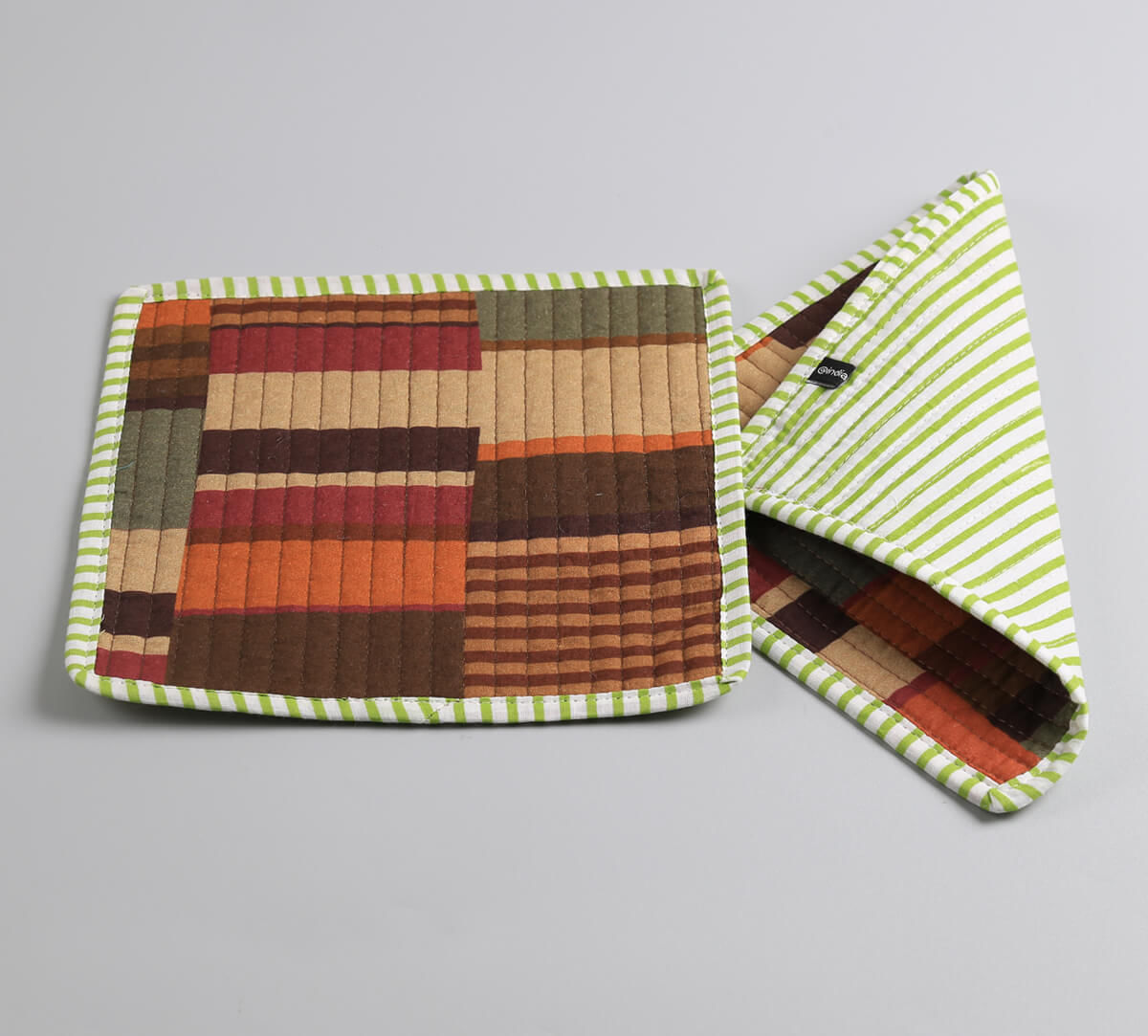 India Circus by Krsnaa Mehta Horizontal Hues Quilted Pot Holder Set of 2