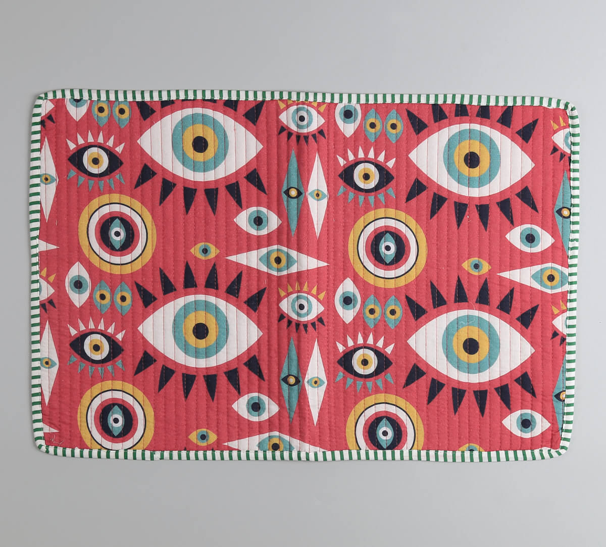 India Circus by Krsnaa Mehta Malocchio Stare Quilted Table Mats Set of 6