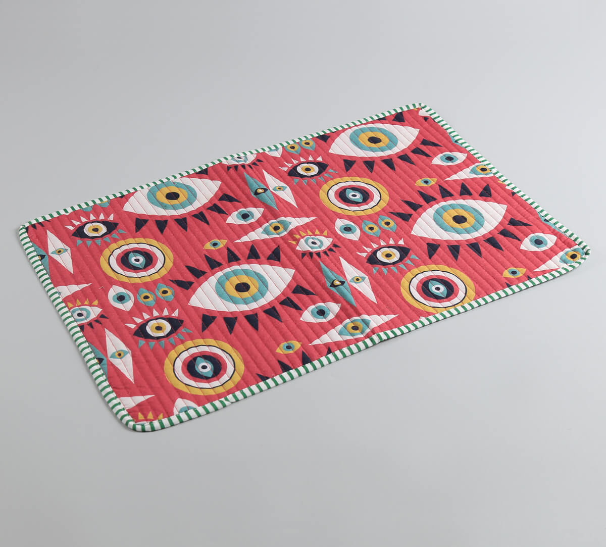 India Circus by Krsnaa Mehta Malocchio Stare Quilted Table Mats Set of 6