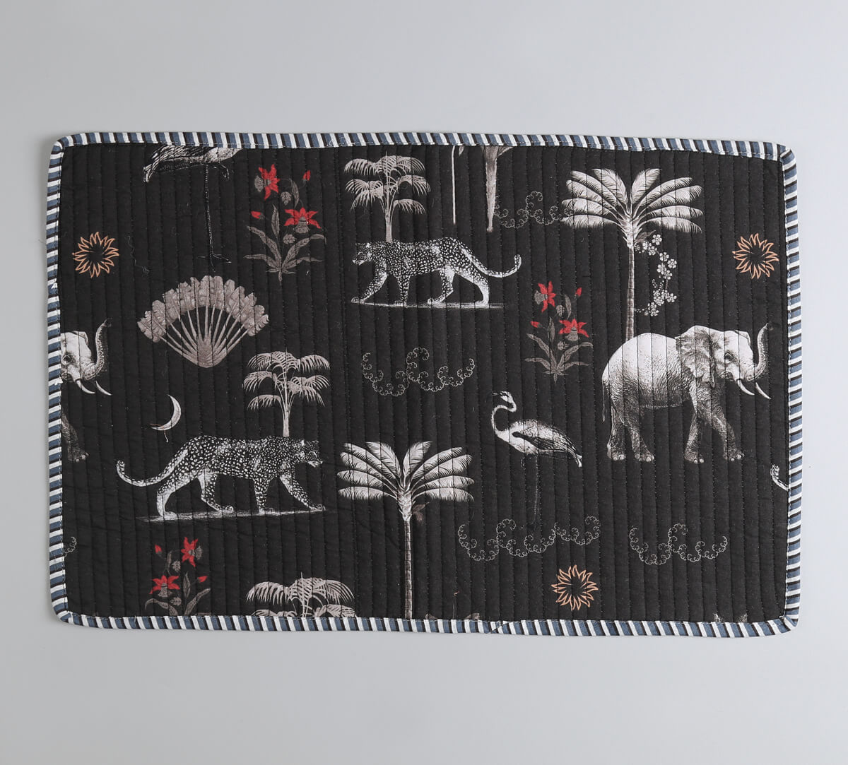 India Circus by Krsnaa Mehta Animalia Creations Quilted Table Mats Set of 6