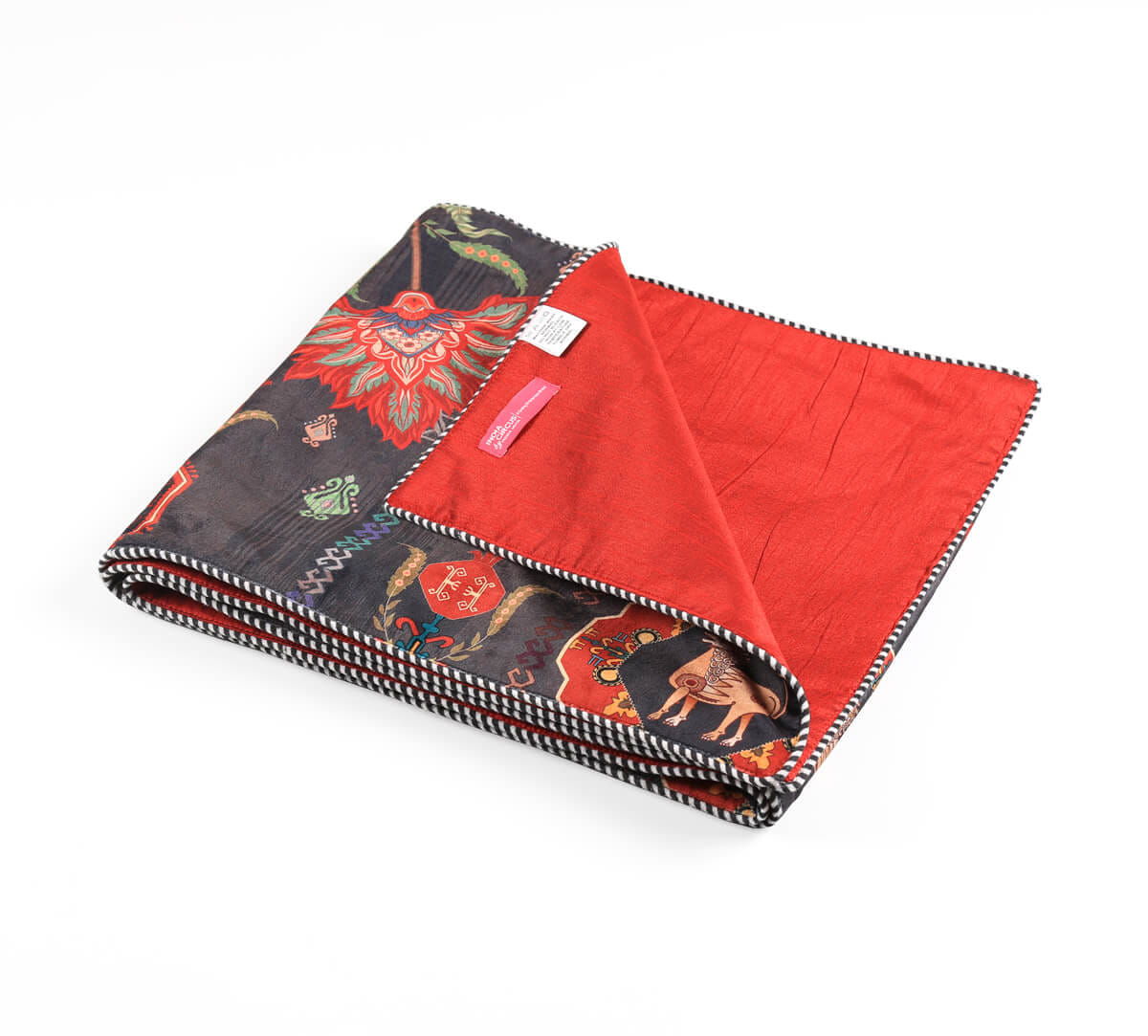 India Circus by Krsnaa Mehta Midnight Tranquility Micro Velvet Table Runner