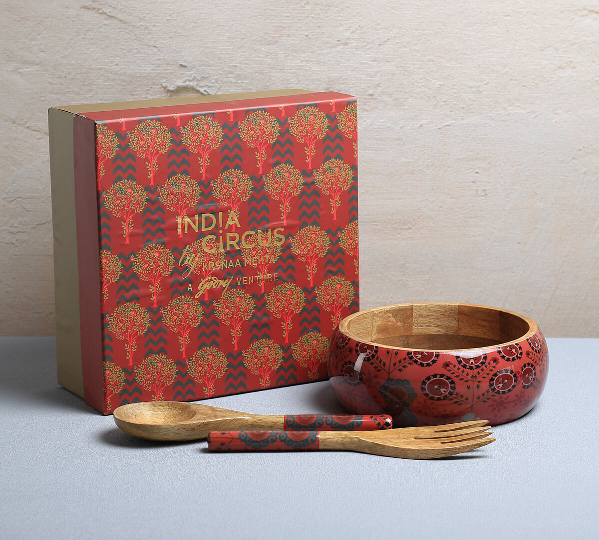 India Circus by Krsnaa Mehta Raceme Rosettes Salad Bowl Set