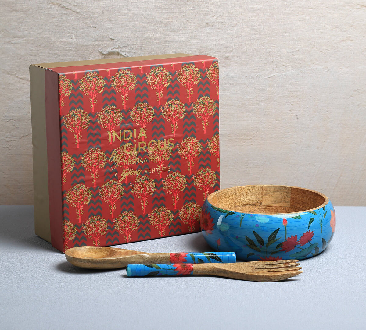 India Circus by Krsnaa Mehta Blossomy Mosaic Salad Bowl Set