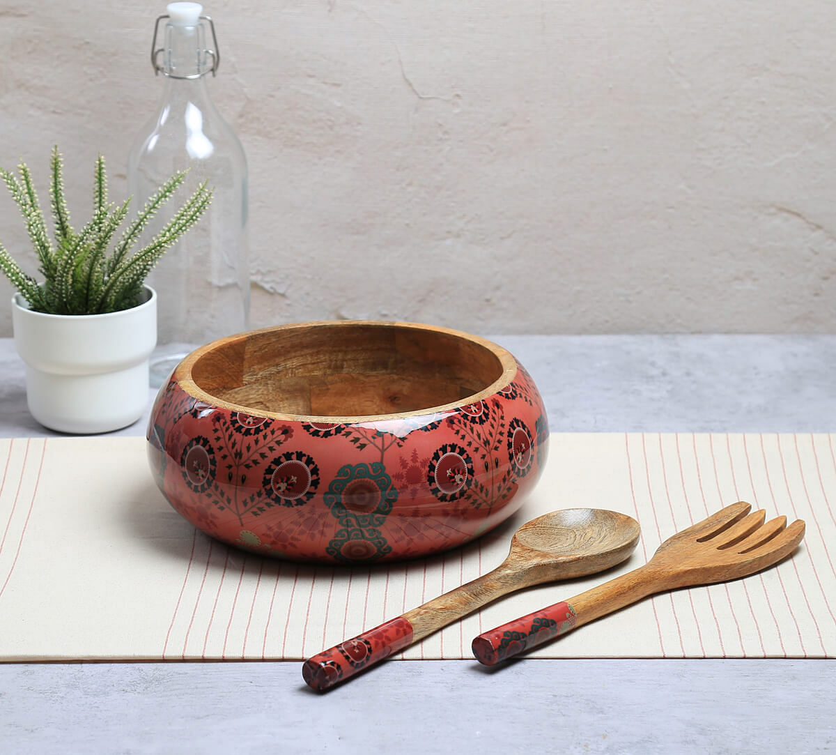 India Circus by Krsnaa Mehta Raceme Rosettes Big Salad Bowl Set