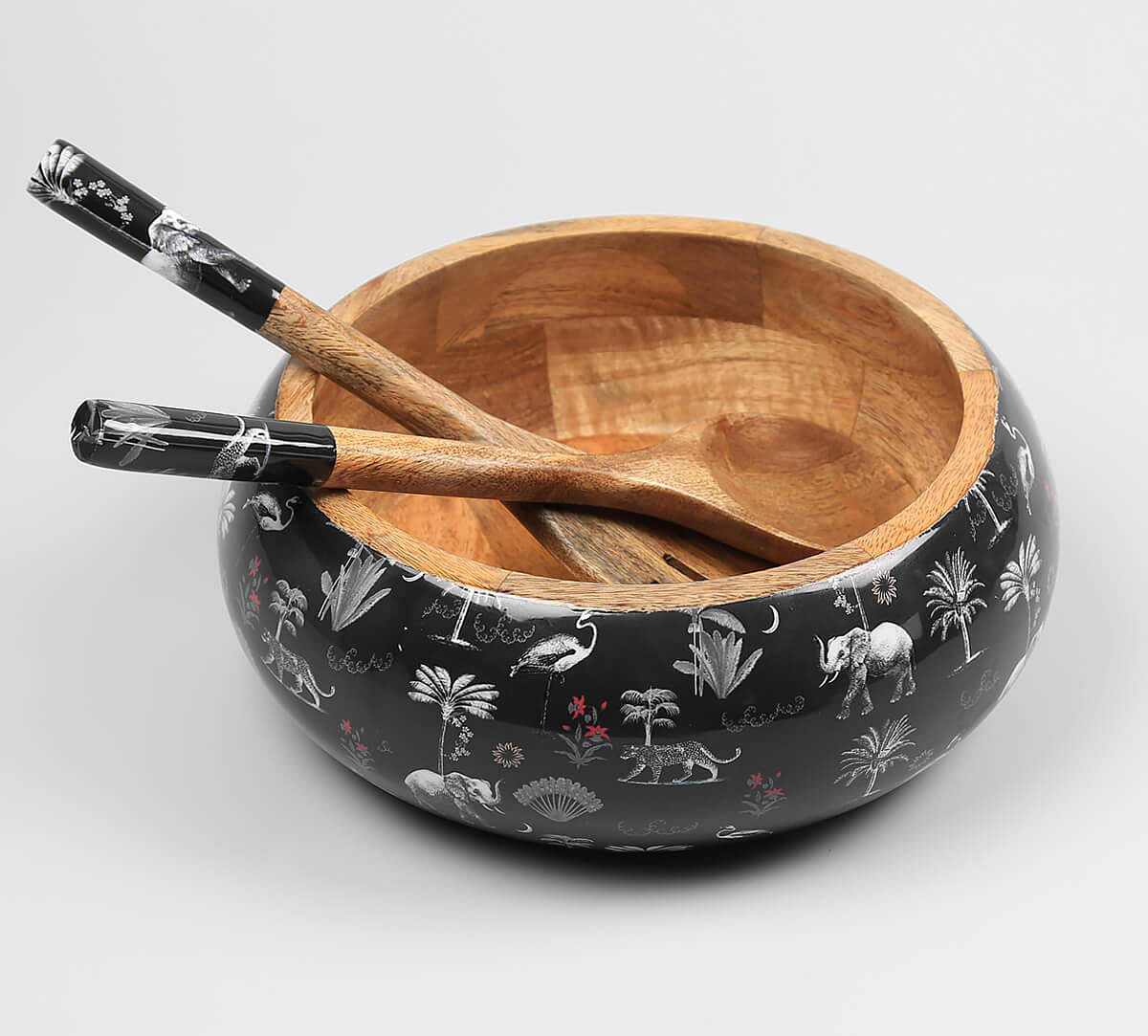 India Circus by Krsnaa Mehta Animalia Creations Big Salad Bowl Set