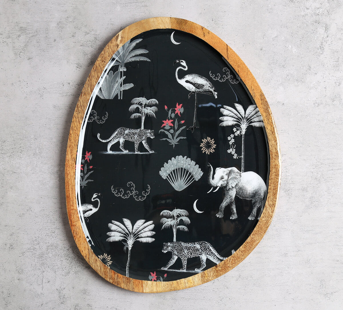 India Circus by Krsnaa Mehta Animalia Creations Oval Platter with Dip Bowl