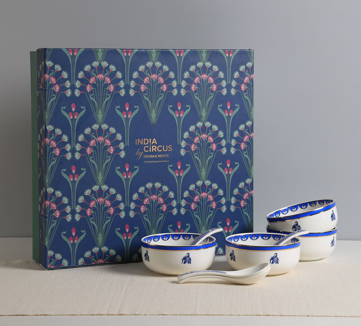 India Circus by Krsnaa Mehta Oceanic Opulence Soup Bowl Set