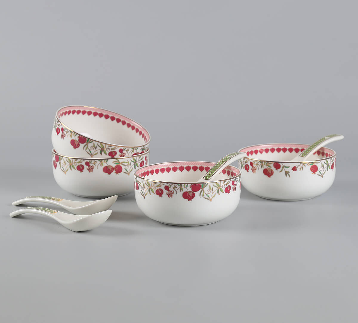 India Circus by Krsnaa Mehta Anaar Kusuma Soup Bowl Set