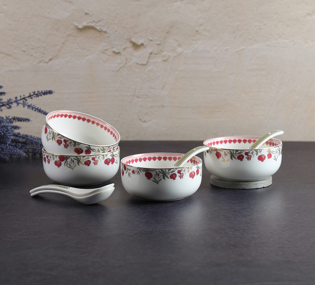 India Circus by Krsnaa Mehta Anaar Kusuma Soup Bowl Set