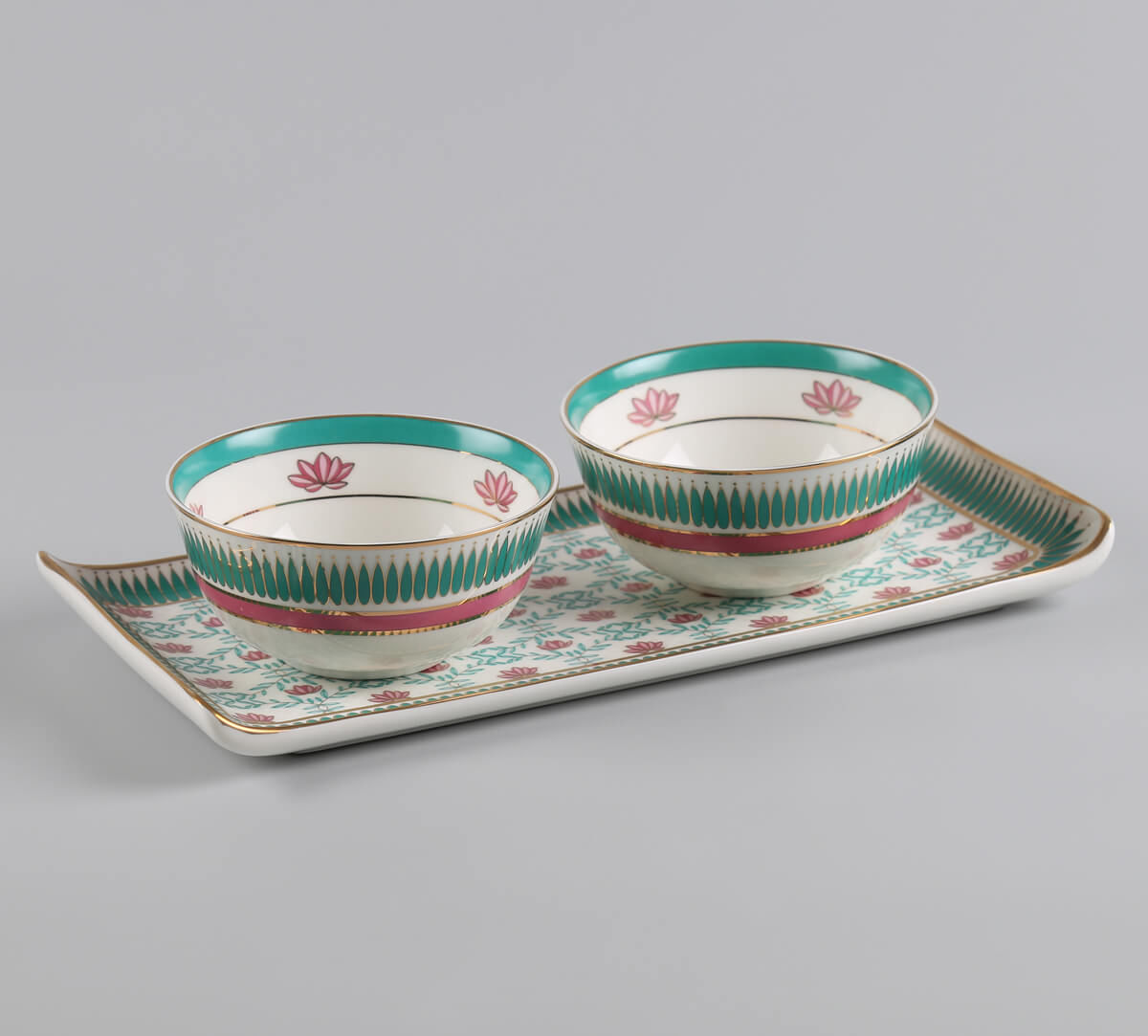 India Circus by Krsnaa Mehta Emerald Blossom Snack Set