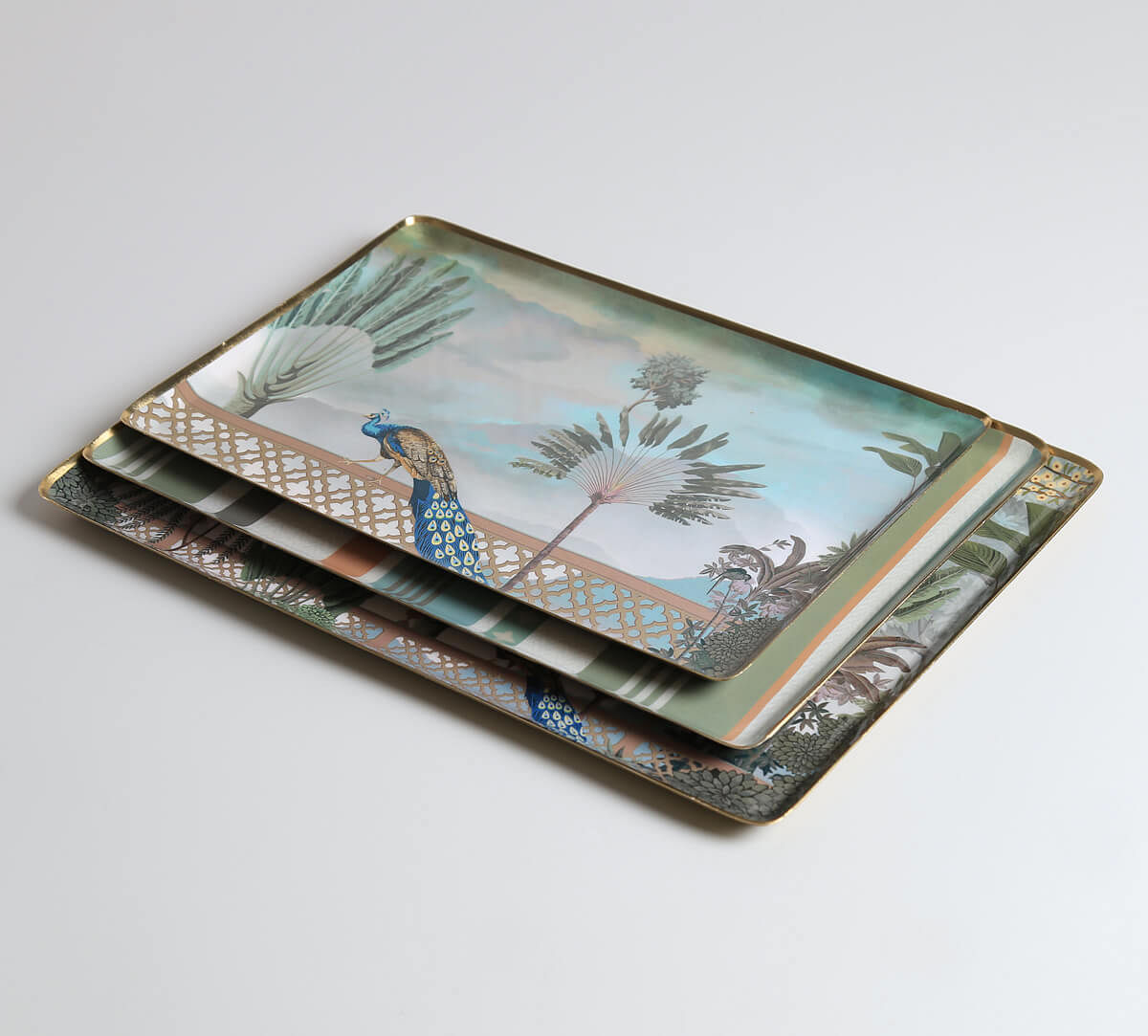 India Circus by Krsnaa Mehta Rising Vistas Rectangle Tray Set