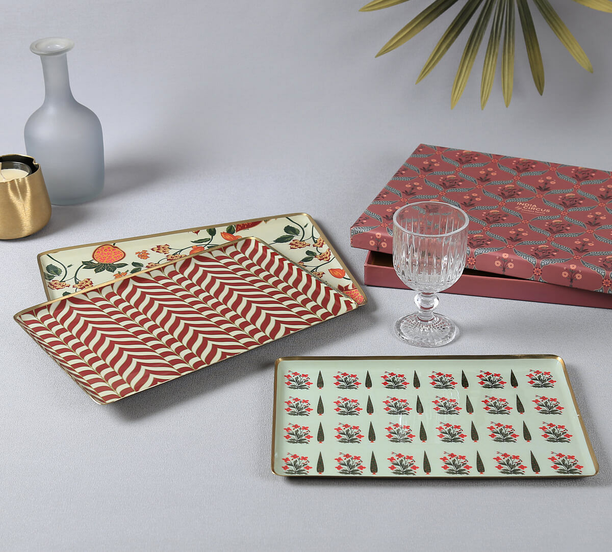 India Circus by Krsnaa Mehta Aesthetic Anaar Rectangle Tray Set