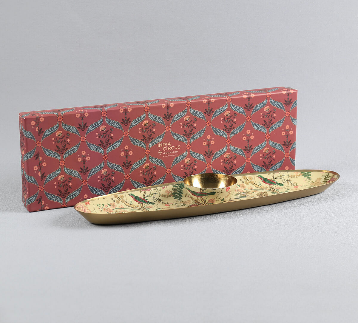 India Circus by Krsnaa Mehta Rustic Realm Platter with Dip Bowl