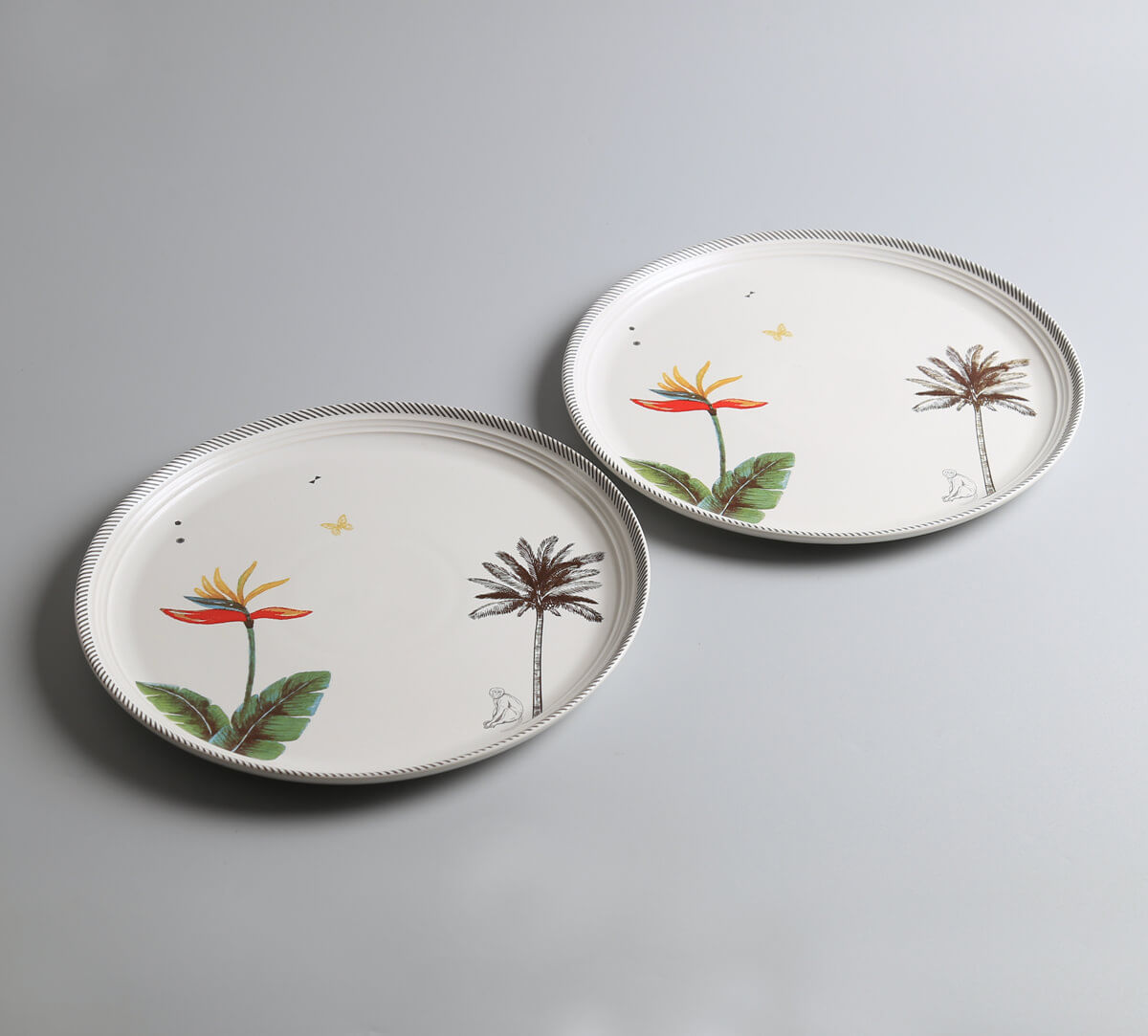 India Circus by Krsnaa Mehta Strelizia's Garden Dinner Plate Set of 2