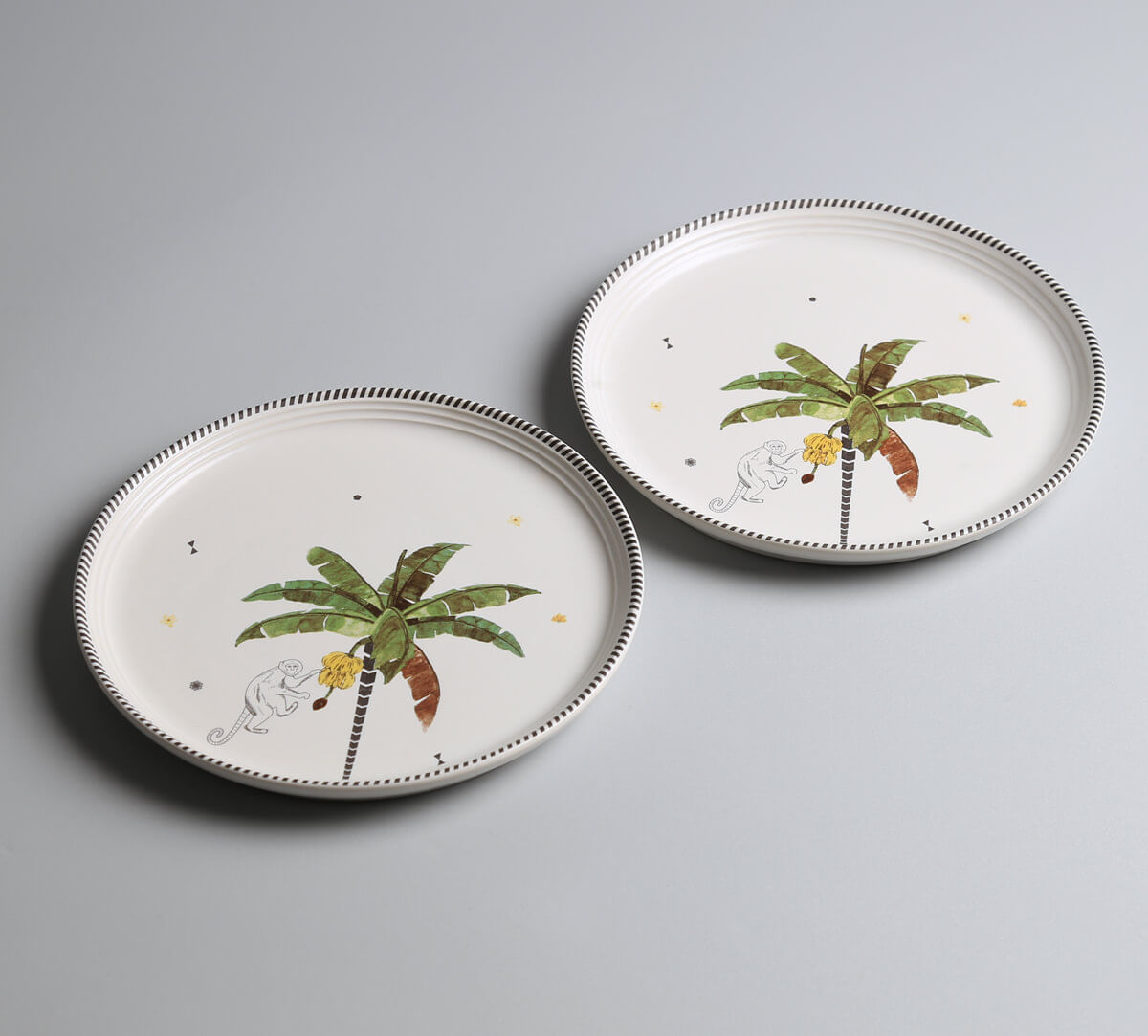 India Circus by Krsnaa Mehta Strelizia's Garden Quarter Plates Set of 2