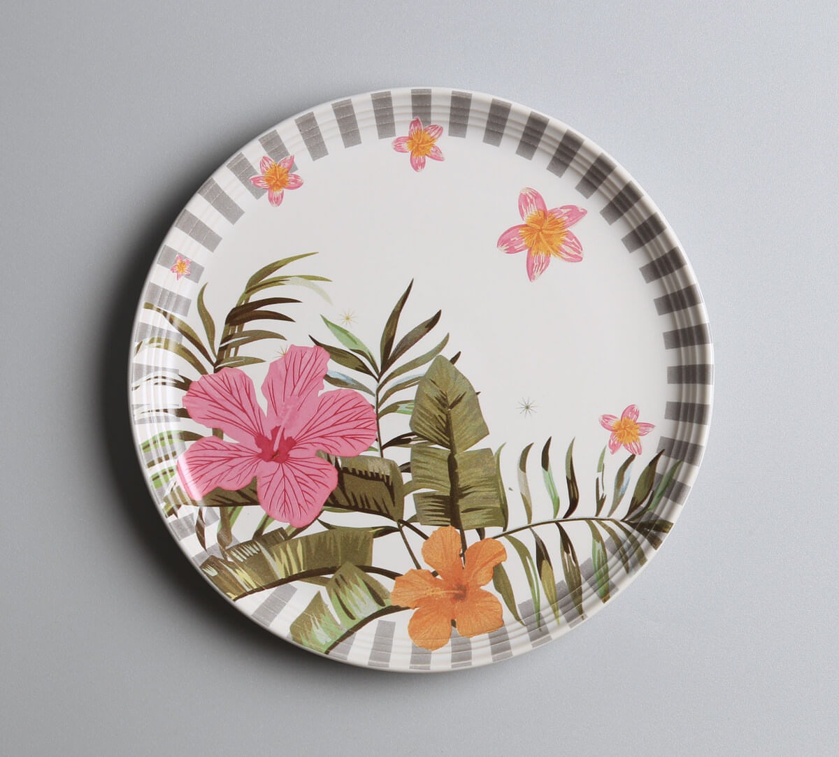 India Circus by Krsnaa Mehta Plumerias Plume Quarter Plates Set of 2