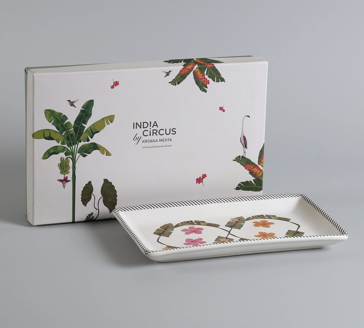 India Circus by Krsnaa Mehta Plumerias Plume Platter