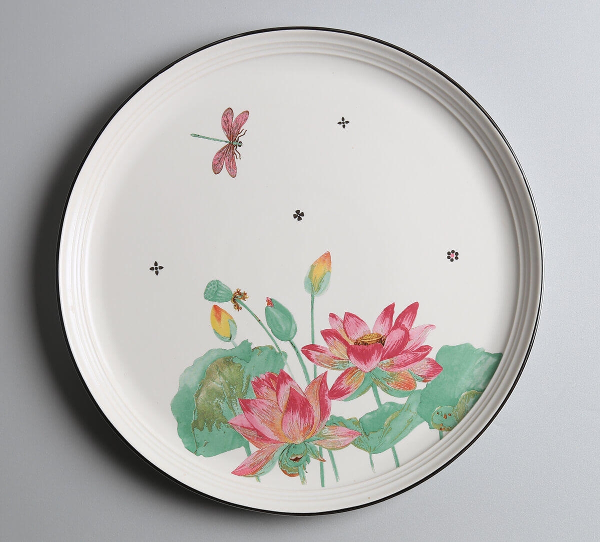 India Circus by Krsnaa Mehta Lotus Pond Dinner Plate Set of 2