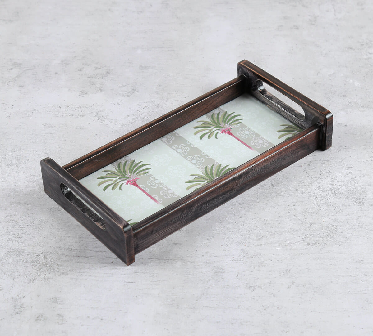 India Circus by Krsnaa Mehta Palms of Chanderi Trays Set of 3