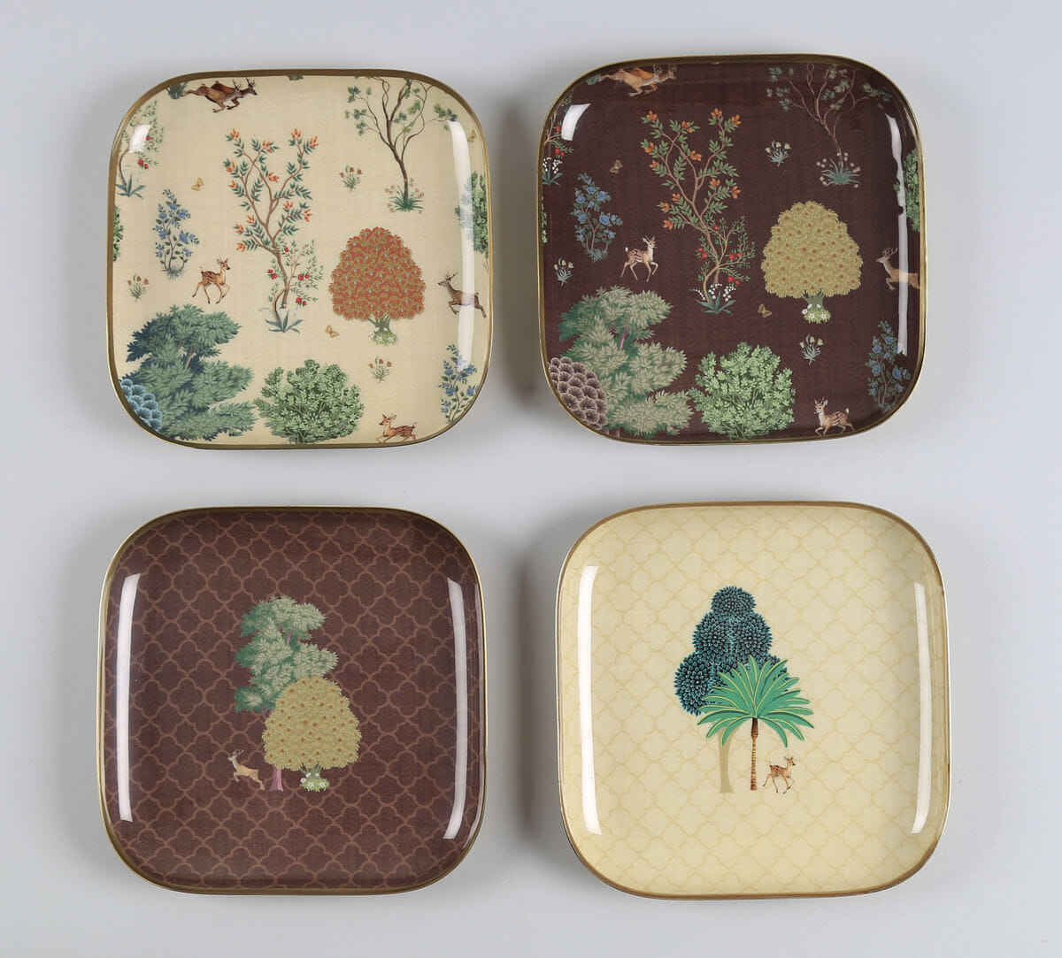 India Circus by Krsnaa Mehta Shifting Landscapes Square Platter Set