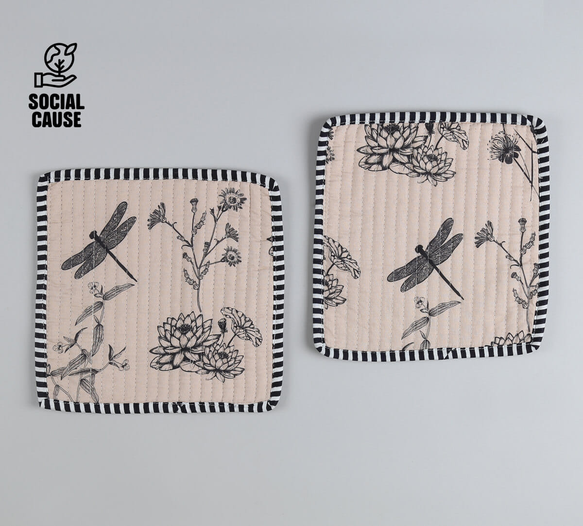 NGCPR Collection - Ghats Garden Quilted Trivets Set of 2