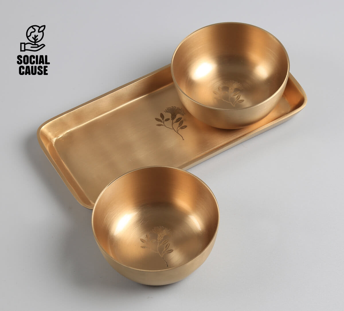 NGCPR Collection - Sonneratia Alba Kansa Bowls and Tray Set