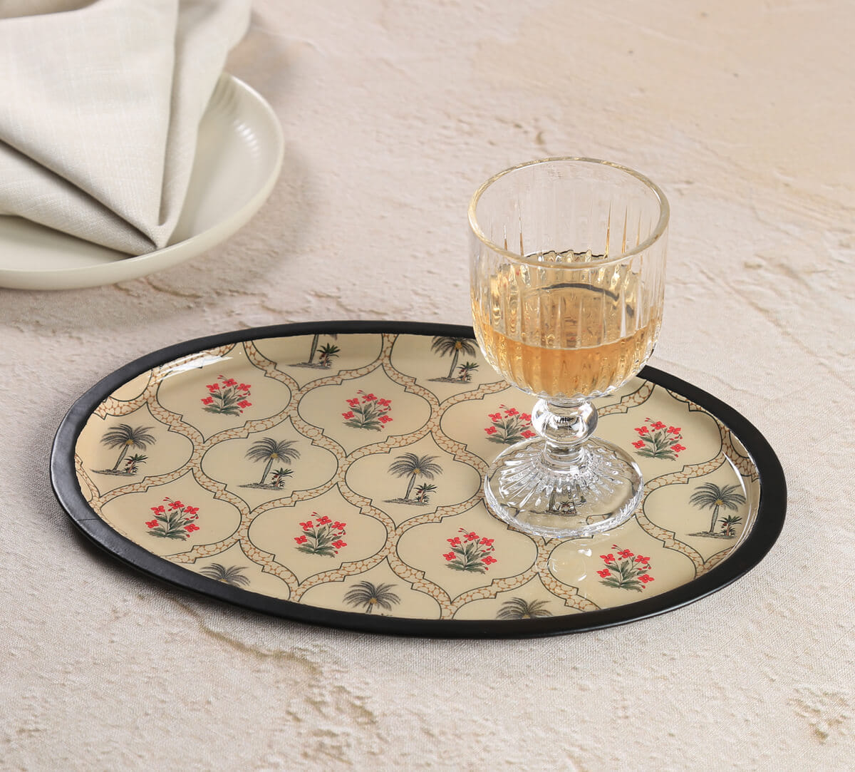 India Circus by Krsnaa Mehta Tropic Tryst Oval Tray