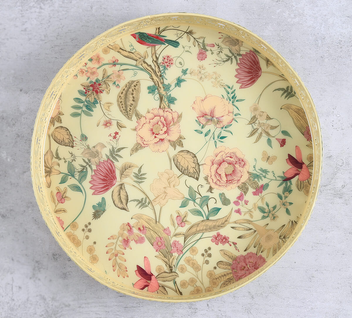 India Circus by Krsnaa Mehta Rustic Realm Iron Round Tray