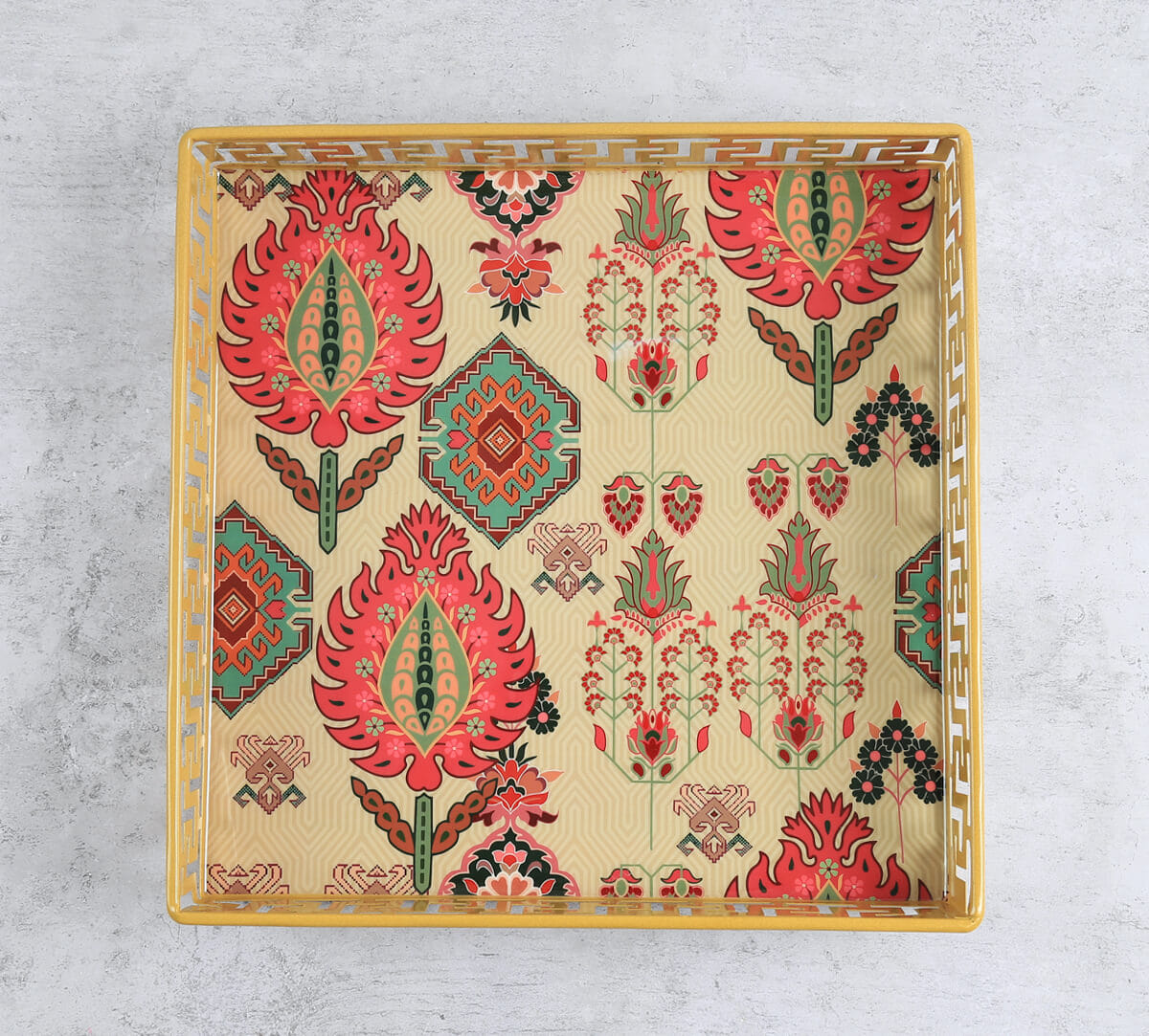 India Circus by Krsnaa Mehta Mystifying Dazzle Iron Square Tray