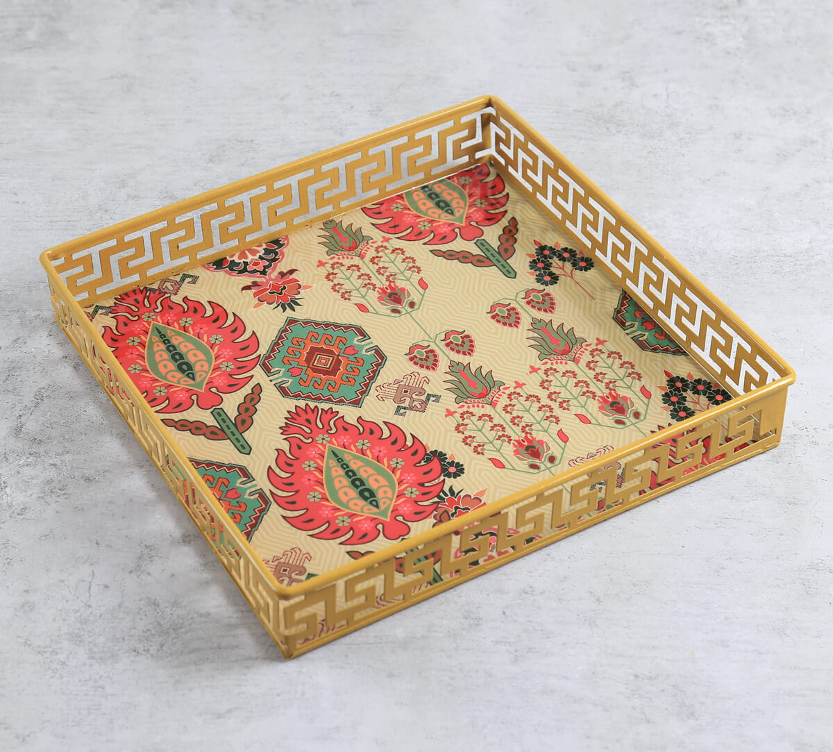 India Circus by Krsnaa Mehta Mystifying Dazzle Iron Square Tray