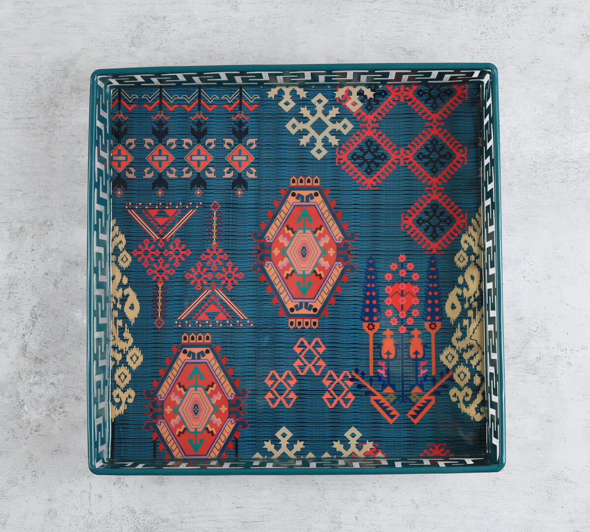 India Circus by Krsnaa Mehta Enchanting Mirage Iron Square Tray